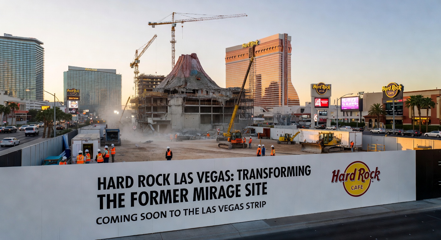 Interior rendering of Hard Rock Las Vegas casino floor and entertainment spaces