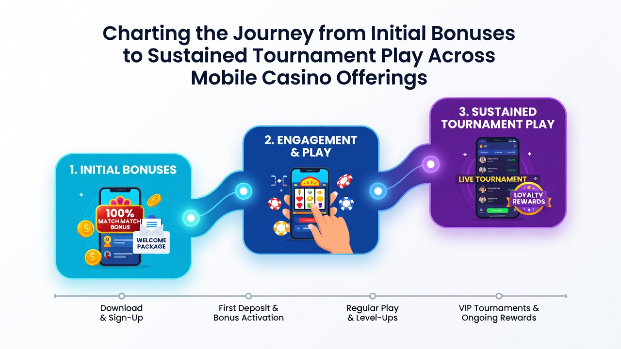 Tournament leaderboard displayed on a mobile device with progression indicators from bonus stages to sustained rankings