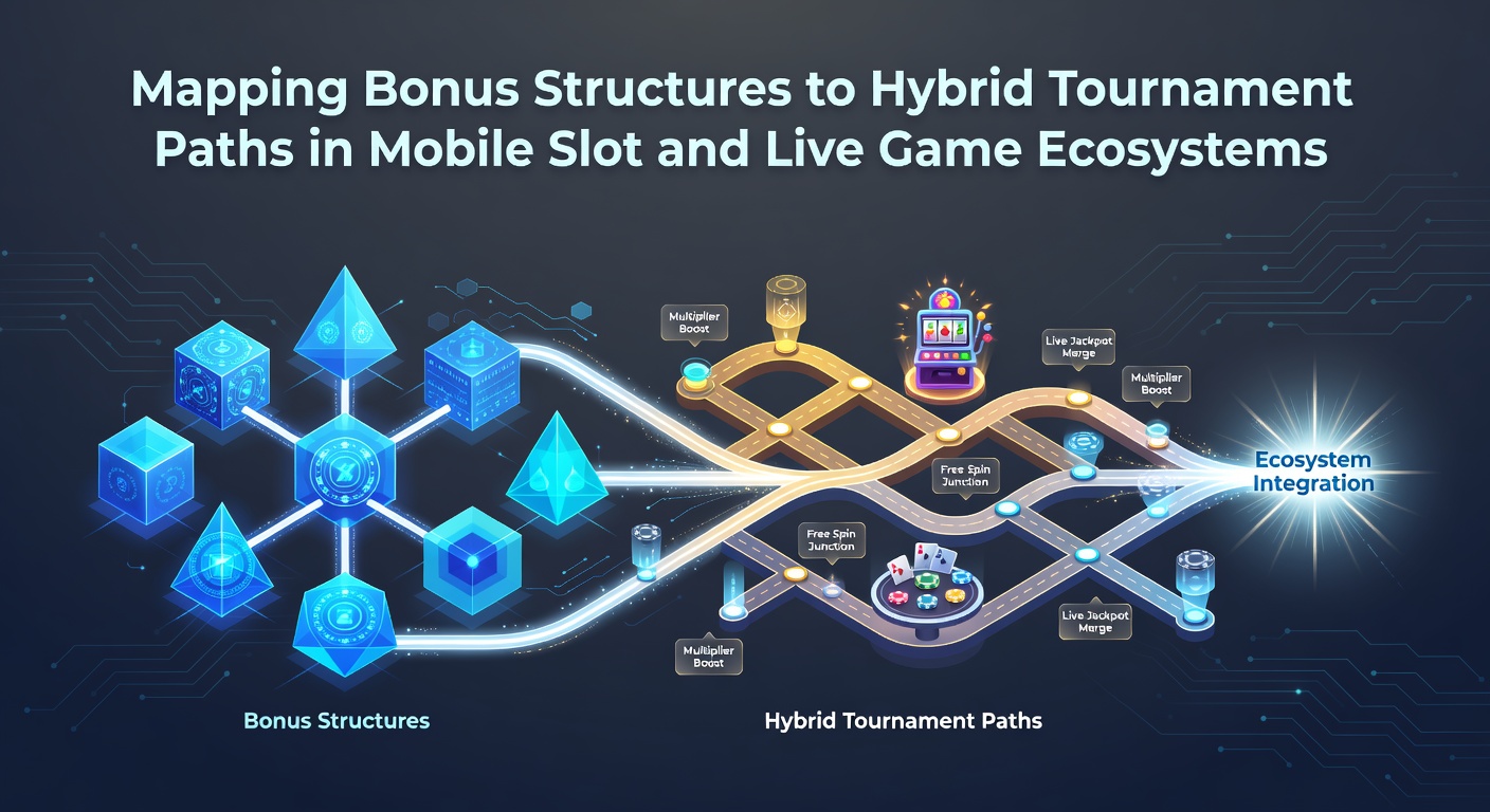 Illustration of bonus structures aligned with hybrid tournament paths in mobile slot and live game platforms